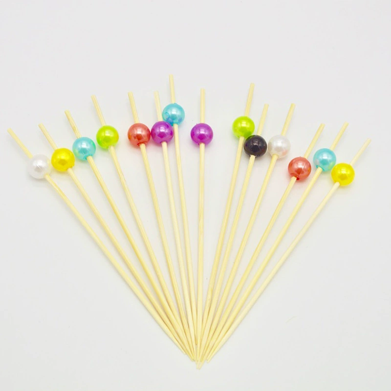 Пластиковые шпажки для фруктов, бамбуковые шпажки, шпажки разных цветов, 100 штук в упаковке, креативные шпажки для украшения тортов, производство собственного производства.