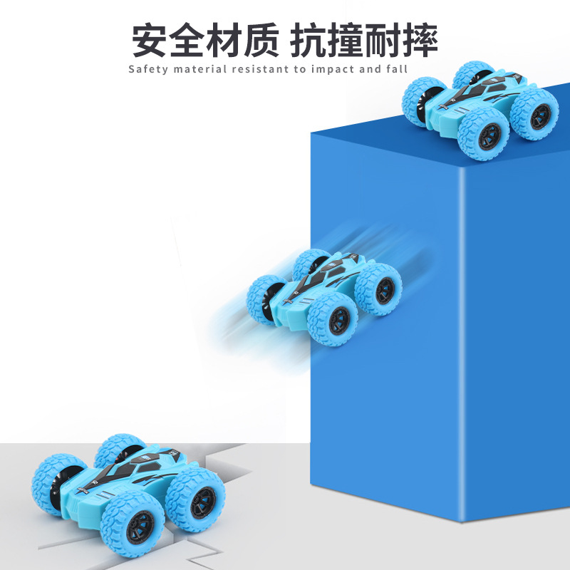 Coche de juguete truco volcado coche de doble cara Coche de inercia para niños con tracción en las cuatro ruedas para niños parada de vehículos todoterreno juguetes de Venta caliente