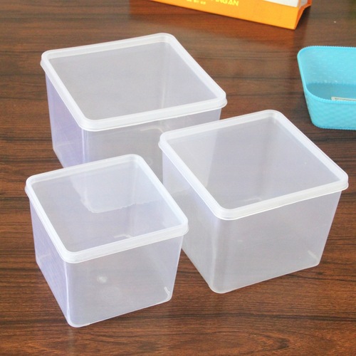 Fresh-keeping box with lid, plastic transparent box, medicinal material box, jam box, soy milk box, cake box, sample box, take-out box
