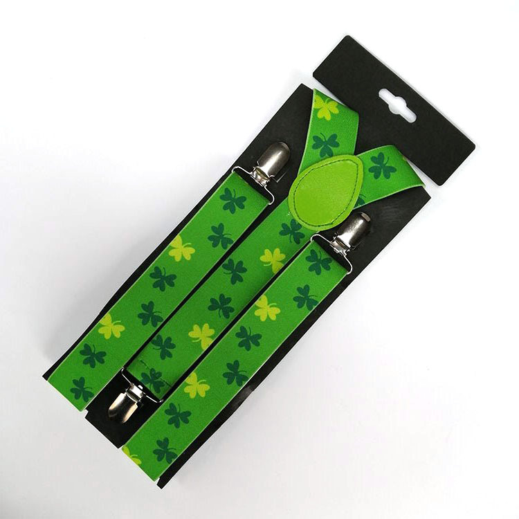 Los tirantes elásticos de tres clips con logotipo impreso del día de San Patricio, los más vendidos de Amazon.