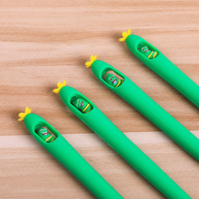 品目黄瓜虫中性笔 硅胶黑色卡通可爱书写文具办公0.5mm个性定 制