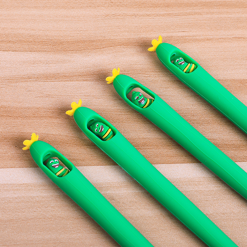 Item Cucumber Gel Pen Silicone Black Cartoon Cute Writing Stationery Office 0.5mm Personalized Customization