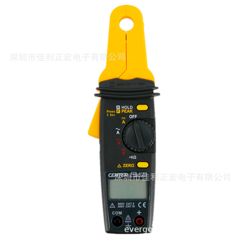 群特CENTER-223数字钳型表 交直流钳形表 高分析度钳流表