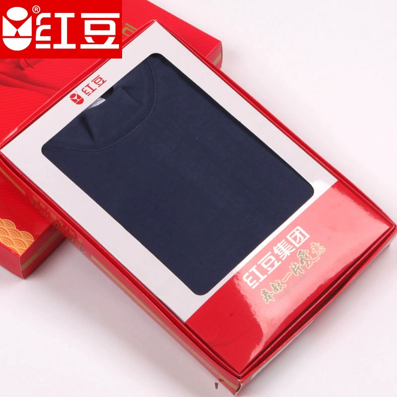 Red Bean Мужская и женская хлопковая осенняя одежда среднего и среднего возраста с воротником средней высоты, длинные брюки, нижнее белье, костюм