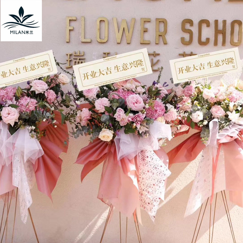 Tamaño más dorado apertura suerte tarjeta de felicitación flores apertura cesta de flores bendición tarjeta negocio en auge material de tarjeta de vacaciones