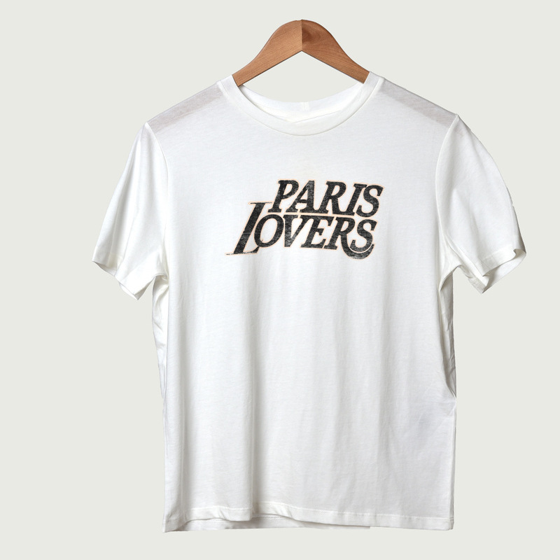 Zhuoya Dancer 2020 Spring and Summer New Loose All-match Letter Printing Short-sleeved Round Neck Casual T-shirt Women's 23006