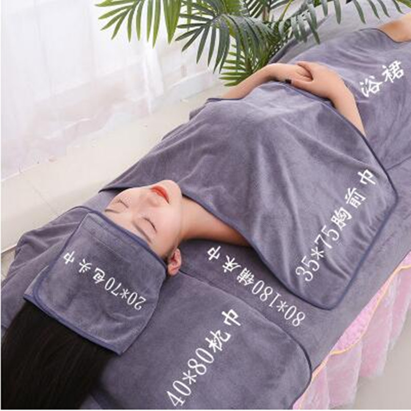 Beauty Salon Towel Microfiber Water-Absorbent Non-Pilling Velcro Turban Bed Bath Towel Skin Care Towel