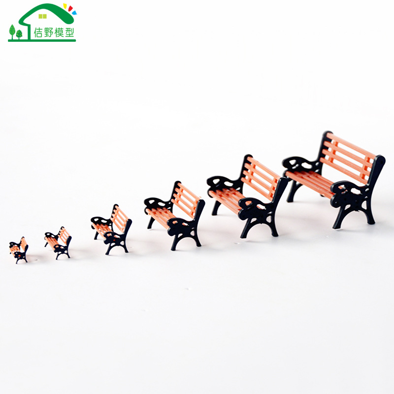 Parque de colores silla modelo mini ocio Banco edificio arena bandeja micro paisaje molde al aire libre hecho a mano material de paisajismo