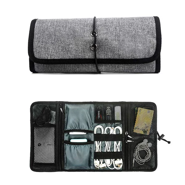 Manufacturer Wholesale Amazon Cross-Border Digital Cosmetics Bag Travel Data Cable Bag Headphone Mobile Phone Cable Bag