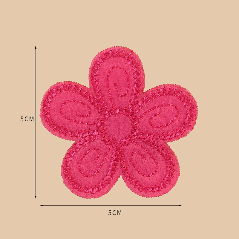 Supply performance service auxiliary materials Hyuna Fengfeng national embroidery cloth sticker patch pink pink flower red flowers