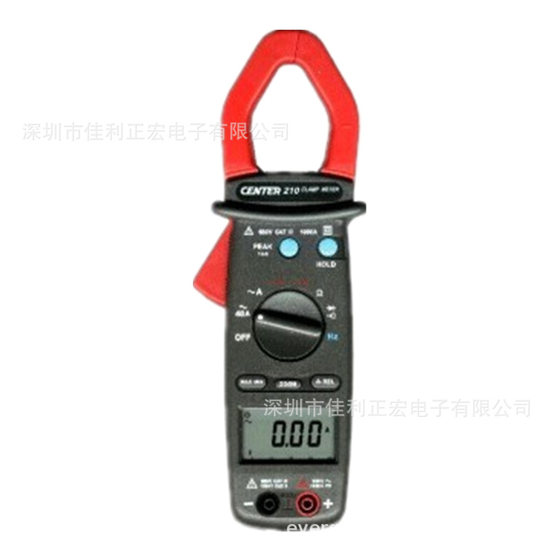 群特CENTER-210数位式交流钳表 可测量40mm电缆线的大钳部