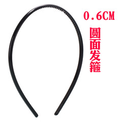 簡約黑色男女通用款噴漆頭箍 0.6cm厘米圓面黑色發箍 廠家直銷