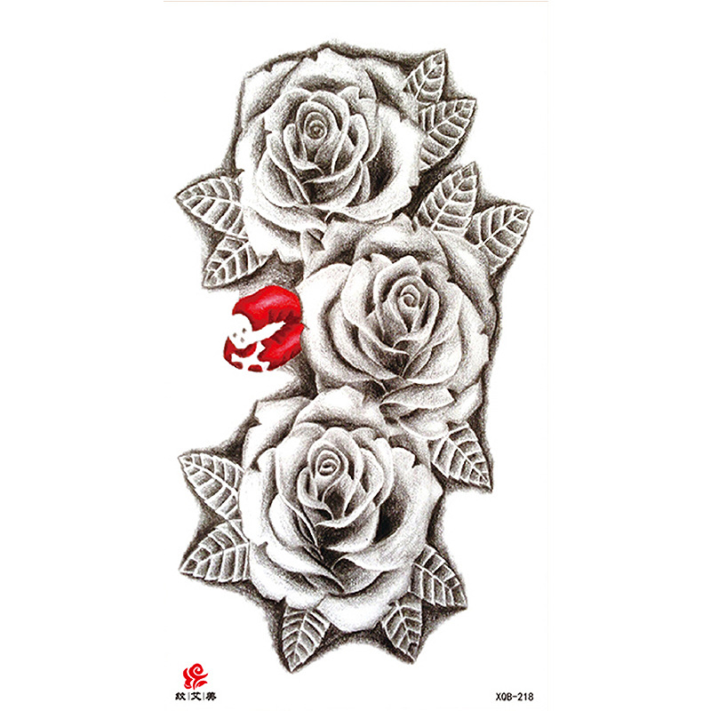 Pegatinas de tatuaje impermeables de brazo completo con símbolos, totems, animales y calaveras, disponibles para venta al por mayor y suministro transfronterizo.