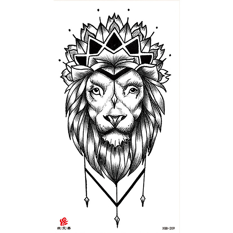 Pegatinas de tatuaje impermeables de brazo completo con símbolos, totems, animales y calaveras, disponibles para venta al por mayor y suministro transfronterizo.