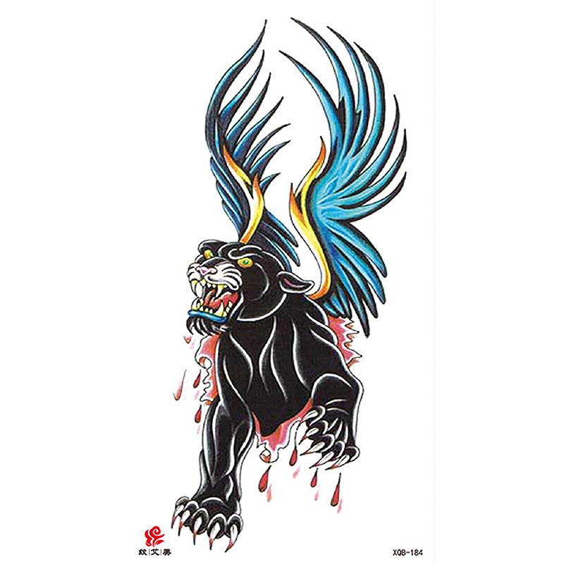 Pegatinas de tatuaje impermeables de brazo completo con símbolos, totems, animales y calaveras, disponibles para venta al por mayor y suministro transfronterizo.