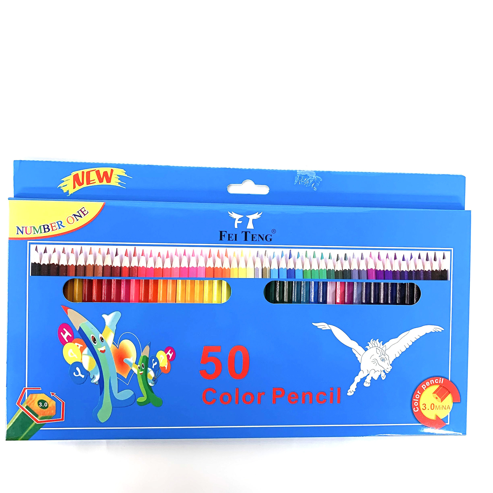 Lápiz de color directo de fábrica de alta calidad de la pluma del color del estudiante de la pluma 36 Color 50 color pintura color pluma 65 color lápiz