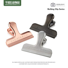 Factory Direct Sale Stainless Steel Chip Clip INS Rose Gold Food Sealing Clips Potato Chip Seal Clips Flat Mouth Clips