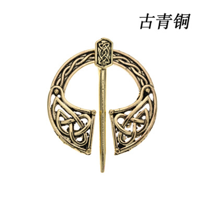 5. 패턴 고대 청동 바이킹 브로치 (BC0002-00-10)