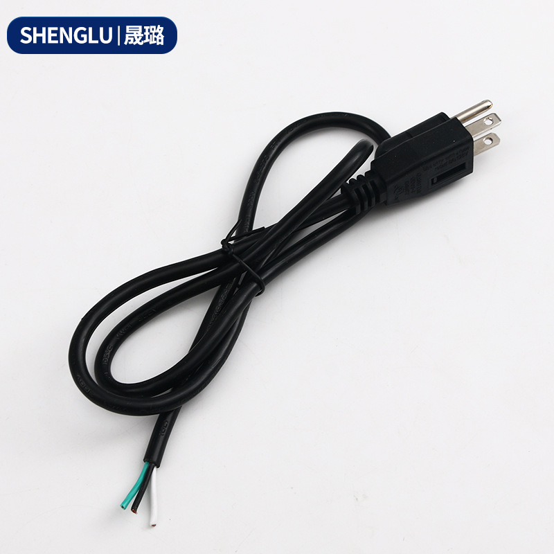 厂家供应美标带保险丝三芯插头美式灯串带保险丝插头