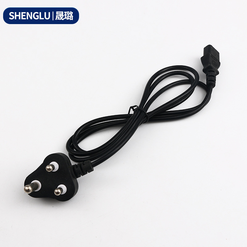 厂家供应 三芯大南非插头线 全铜大南非品字尾电源线