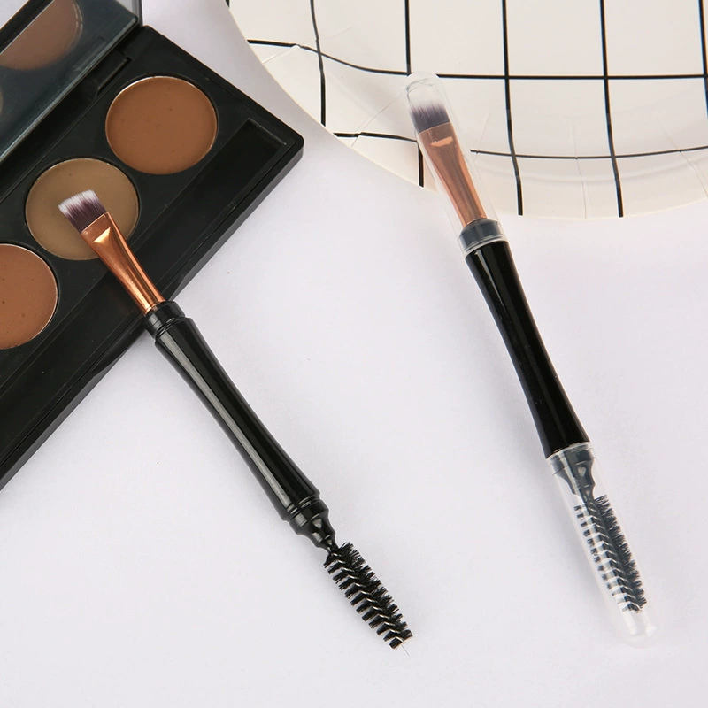 Double-sided cover with lid for eyelashes, curly handheld dustproof brush
