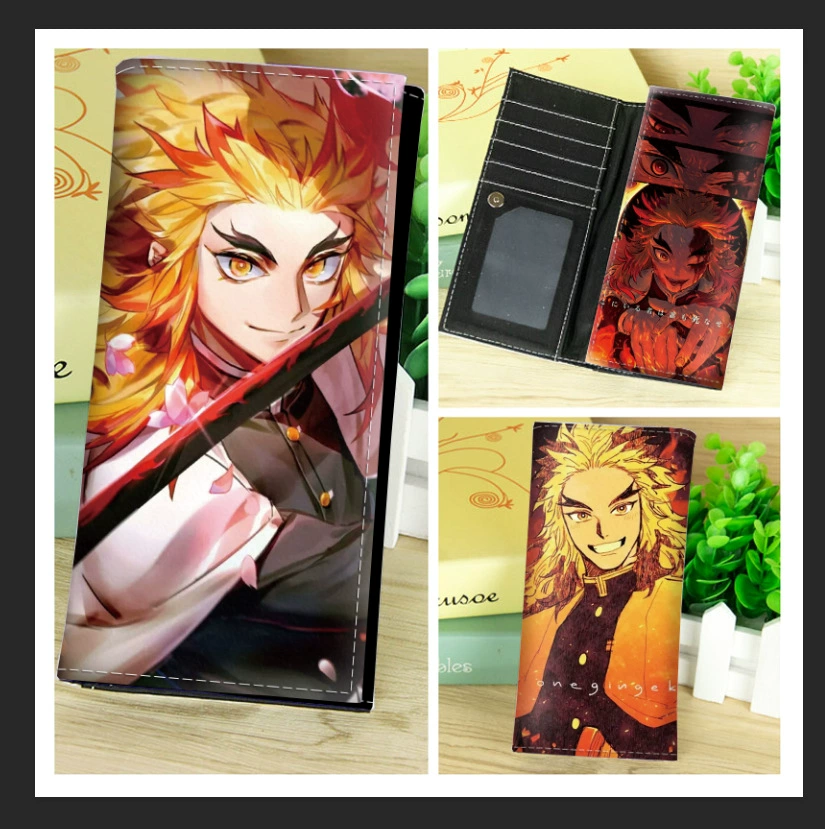 Длинный игровой кошелек с аниме, печатные дизайны персонажей, окно для ID и карманы для карт, 0.14 кг