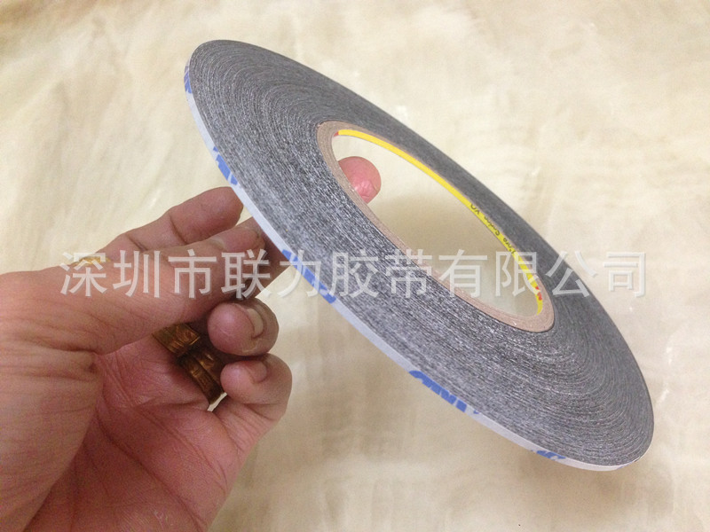 1MM宽*长50米长 3M黑色双面胶 薄型  手机维修3M胶纸