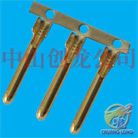 供应2.35铜针铜管端子2.35×25长公针公端子防水插端子2.0插针厂