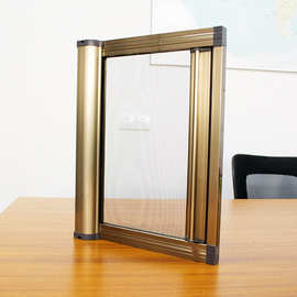 铝合金卷筒式隐形纱窗防蚊防尘铝合金玻璃纤维网纱窗定制