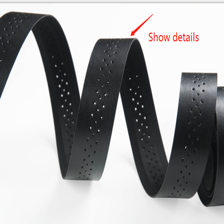 Fabricantes calientes suministro de bicicleta carretera bicicleta pu cuero punzonado mango cinturón/bicicleta manejar cinturón/diapositiva correa del coche