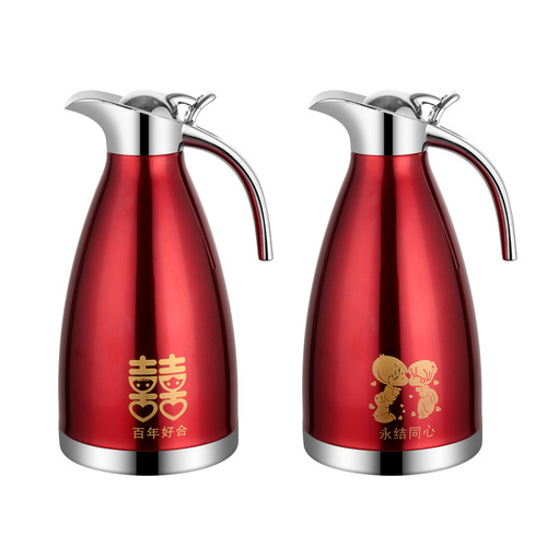 Stainless steel thermos kettle vacuum thermos wedding gift European style thermos coffee pot household hot water kettle