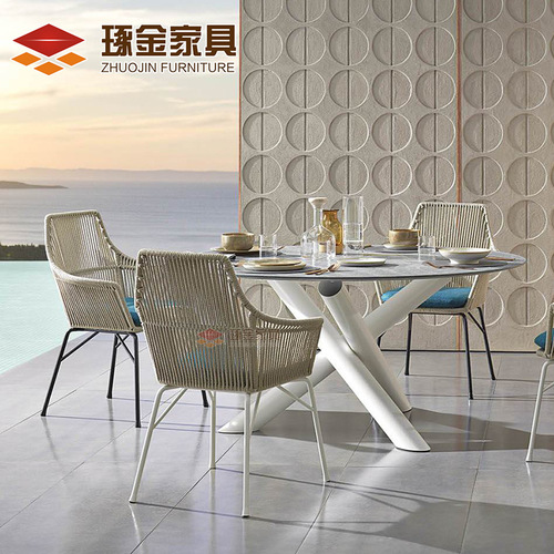 Outdoor Leisure Wicker Sofa Chair Outdoor Table and Chair Set Balcony Courtyard Terrace Garden Wicker Chair Three-Piece Set