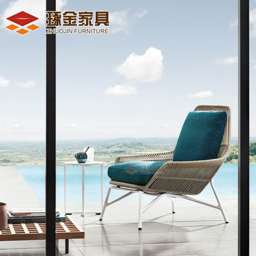 Outdoor Leisure Wicker Sofa Chair Outdoor Table and Chair Set Balcony Courtyard Terrace Garden Wicker Chair Three-Piece Set