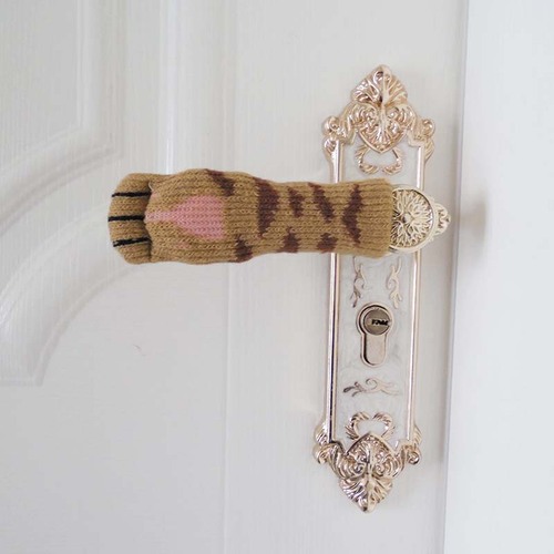Door handle protector, bathroom, knitted yarn, silent anti-collision door handle cover, anti-theft door handle cover, anti-collision cover