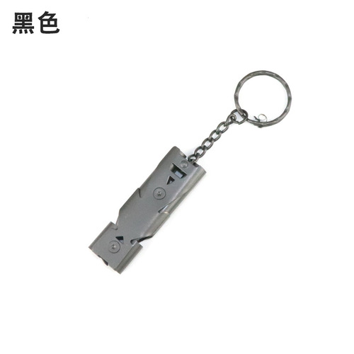 New dual-frequency whistle, sonic whistle, double-tube high-frequency whistle, aluminum alloy metal survival whistle, outdoor whistle