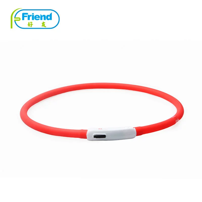 Светящийся силиконовый ошейник светодиодный перезаряжаемый USB светящийся ошейник для собак вспышка товары для домашних животных производитель колец для собак в наличии