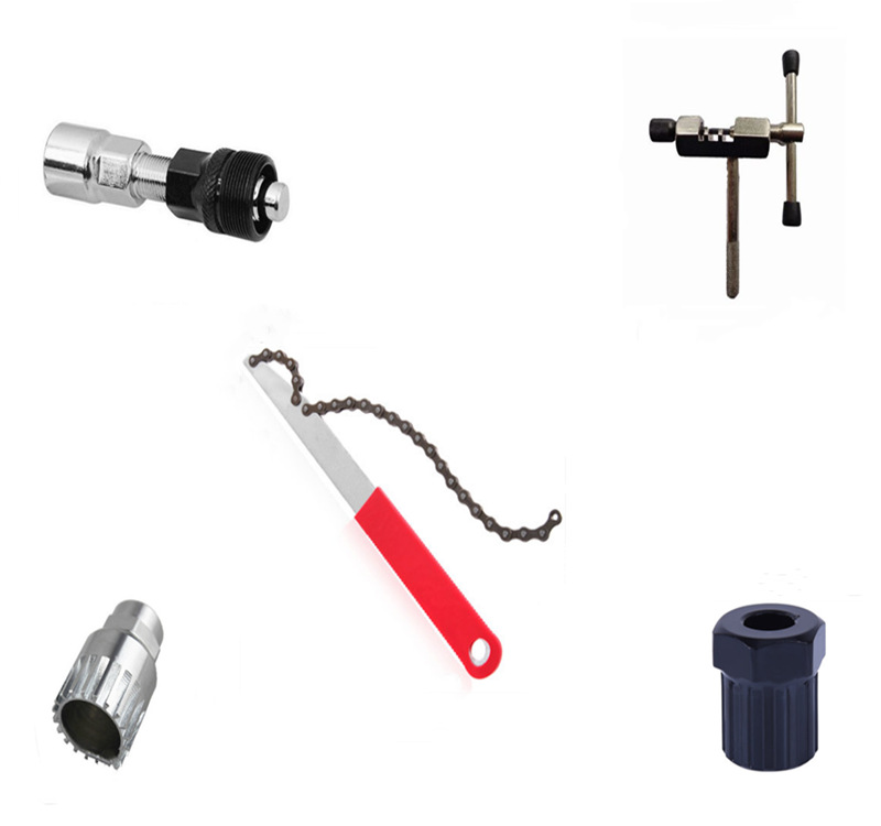 Juego de herramientas de bicicleta Centro de reparación de la manga del eje del volante desmontaje llave de reparación de bicicleta de montaña herramienta de combinación de instalación