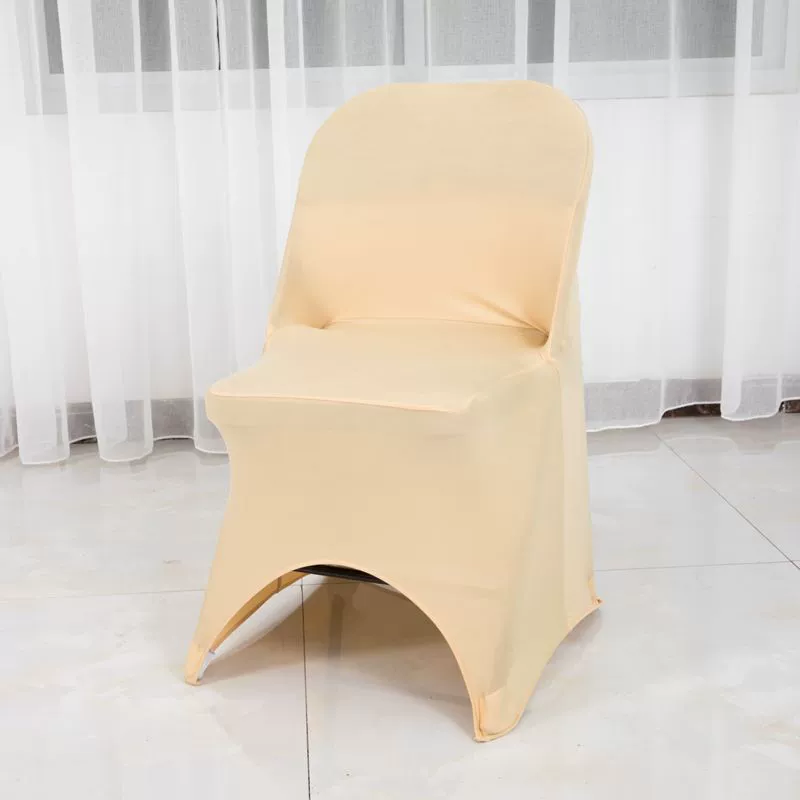 Foreign trade thickened elastic folding chair cover, hotel wedding one-piece chair cover, outdoor wedding elastic chair cover
