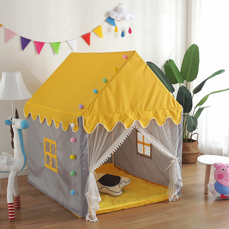 Tienda de campaña infantil para interiores, venta al por mayor transfronteriza, casa de juegos tipo castillo de princesa, casa de juguetes, piscina de bolas, tienda de campaña tipo cama para bebé image 14