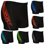 批发新款爆款泳裤平角成人游泳裤加大加肥泳裤男士高腰保守泳装