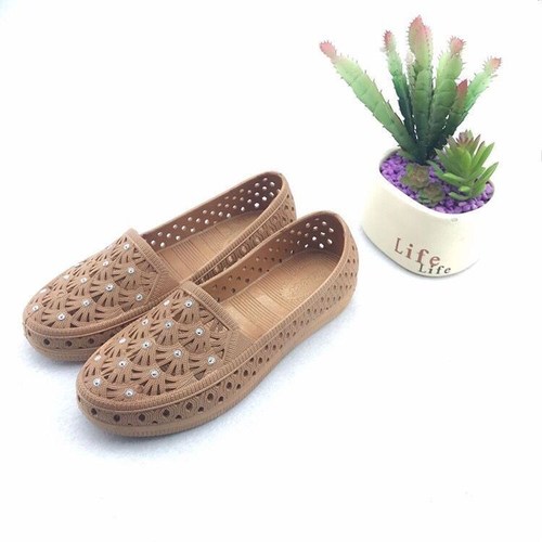 Single Shoes Sandals Women's Sandals Flat Sandals Summer Toe-Toe Sandals Thick-soled Crocs Shallow Mouth Single Shoes Wholesale