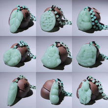 2020平安牌翡翠吊坠圆珠链年年有鱼仿玉石项链女菩萨像毛衣链批发