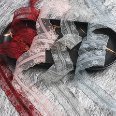 Korean Ribbon DIY Bow Hair Accessories, Apparel Hats, Gift Boxes, Flower Bouquet Packaging Supplies, Hollow Lace, and Wavy Edge Ribbons