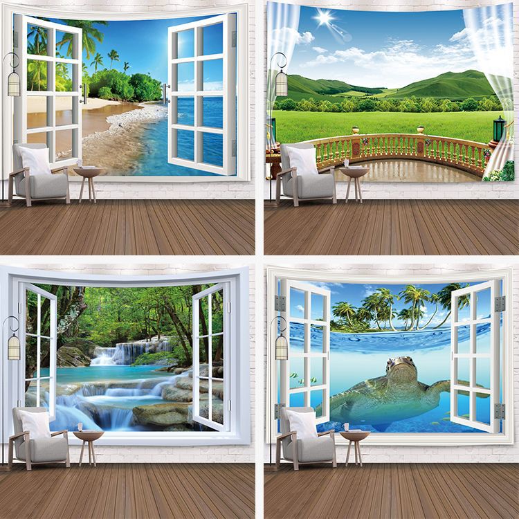Scandinavian Ins Background Cloth Background Wall Decoration Cloth Tapestry Home Decoration Mural Tapestry Beach Towel Window Scene