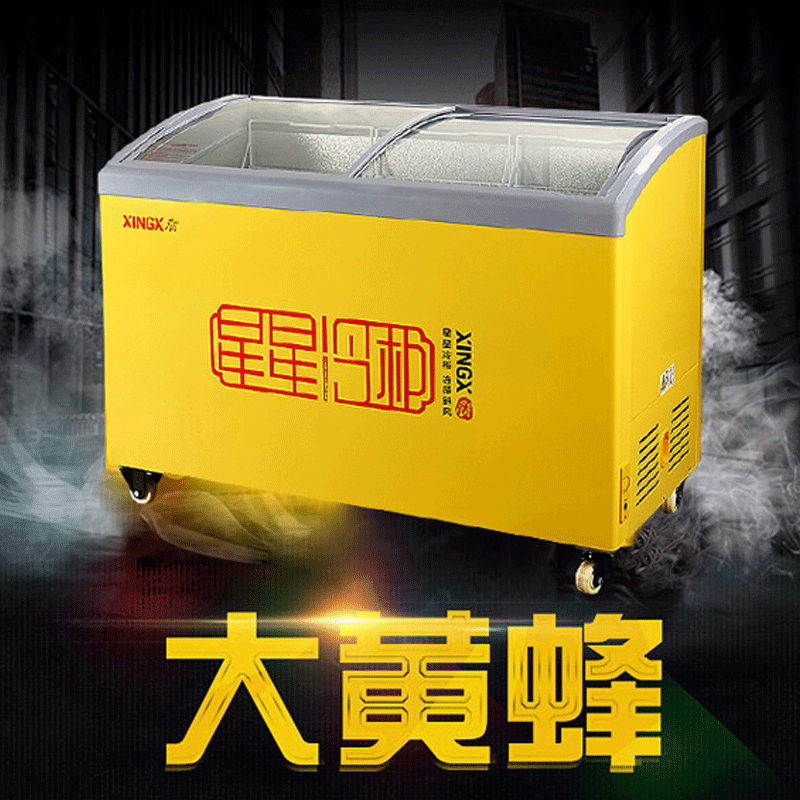 XINGX/星星 SD/SC-326SY冰柜卧式单温冷冻冷藏雪糕饮料展示柜冷柜