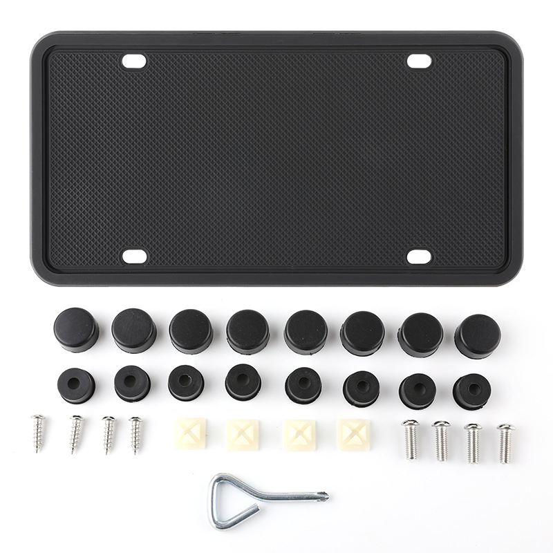 번호판 프레임 2 + 나사 액세서리 [블랙]]