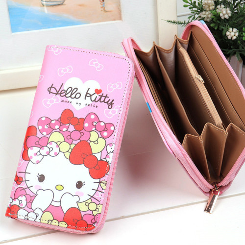 Supply Japanese and Korean foreign trade cross-border supply cartoon ladies storage wallet multi-compartment zipper coin purse