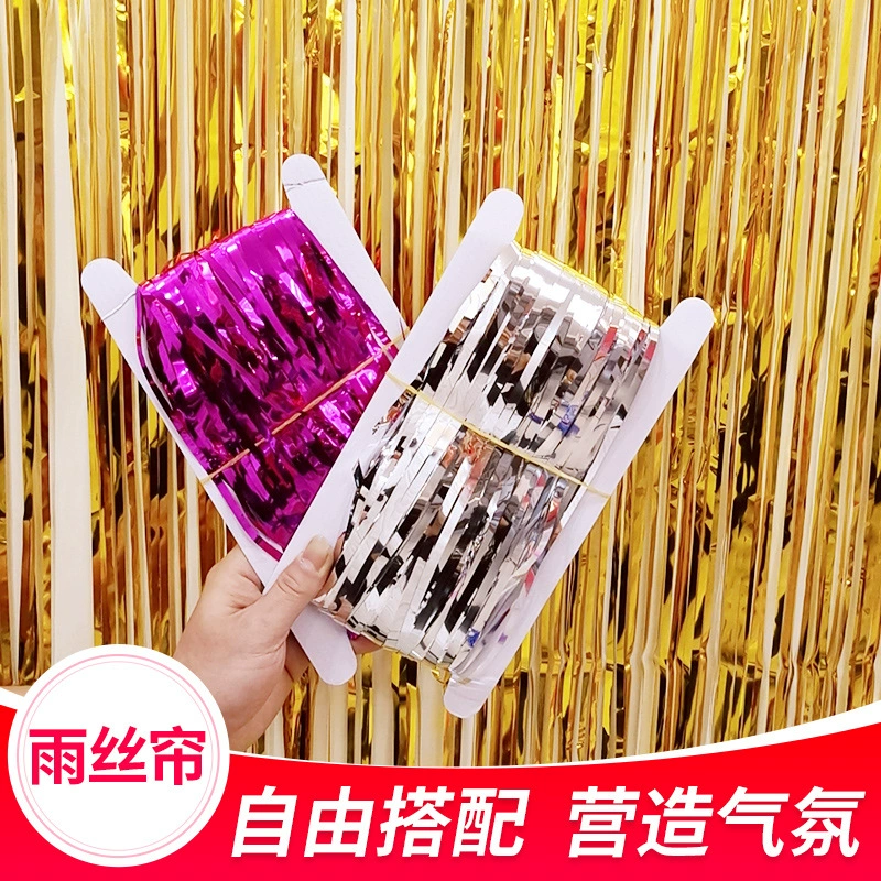 2 м дождь Шелковый дождь занавес воздушный шар Свадьба Свадебная комната платье День рождения фон настенный макет кисточка шелк Рождество