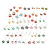 Mixed cute earrings, set, 30 pair