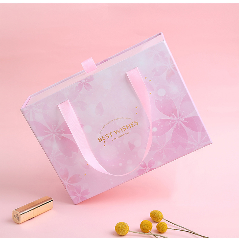 Caja de regalo con diseño degradado, pequeña y fresca, para el Día de San Valentín, caja de embalaje de cartón, venta al por mayor